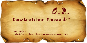 Oesztreicher Manassé névjegykártya